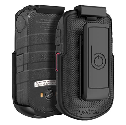 BELTRON DuraXV LTE Belt Clip Holster, Heavy Duty Rotating Belt Clip Holder Case for Kyocera DuraXV LTE E4610 (Verizon), DuraXE E4710 (AT&T), Secure Fit with Quick Release Latch & Kickstand
