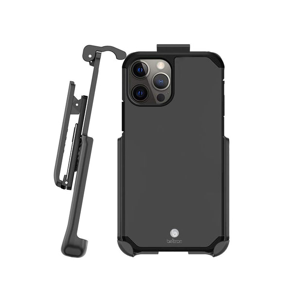 BELTRON Case with Belt Clip for iPhone 12, iPhone 12 Pro, Slim Full Protection Heavy Duty Hybrid Case & Rotating Belt Clip Holster w/Built in Kickstand for iPhone 12, iPhone 12 Pro 6.1 (Gunmetal Grey)