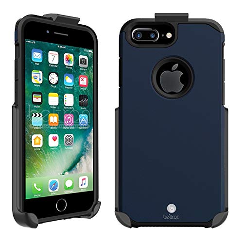 BELTRON Case with Belt Clip for iPhone 8 Plus, iPhone 7 Plus, Slim Full Protection Heavy Duty Hybrid Case & Rotating Belt Clip Holster with Built in Kickstand for iPhone 7,iPhone 8 Plus, (Gunmetal Grey)
