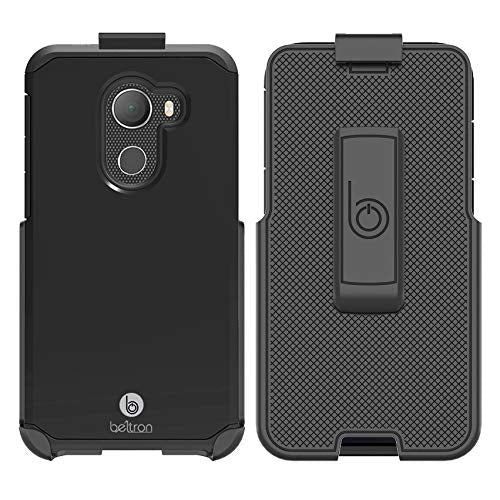BELTRON Jitterbug Smart 2 Phone Case with Belt Clip, Heavy Duty Case with Rotating Belt Clip Holster Combo (Built-in Kickstand) Exclusively for GreatCall Jitterbug Smart2 Easy-to-Use 5.5” Smartphone