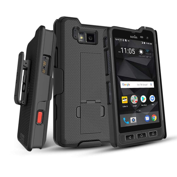 BELTRON Sonim XP8 Shell Case with Holster, Heavy Duty Belt Clip with Swivel Clip for Sonim XP8 (AT&T FirstNet Sprint XP8800) Features: Secure Fit & Built-in Kickstand