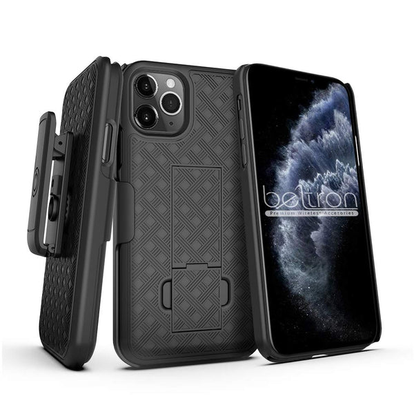BELTRON Case with Belt Clip for iPhone 12, iPhone 12 Pro, Slim Fit Protective Shell & Swivel Belt Clip Holster Combo with Built-in Kickstand for iPhone 12, iPhone 12 Pro 6.1 (2020)