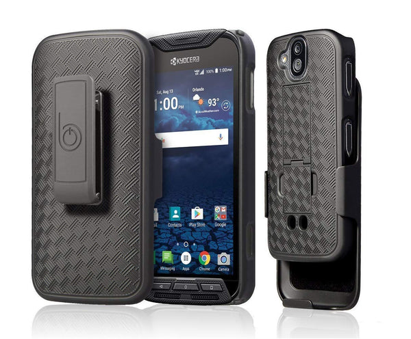 BELTRON DuraForce Pro 1 Case with Belt Clip Holster, Heavy Duty Slim DuraForce Pro Case with Belt Clip Holster, Heavy Duty Slim Shell Holster Combo & Built-in Kickstand for Kyocera Duraforce Pro 1 E6810,Duraforce Pro 1 E6820,