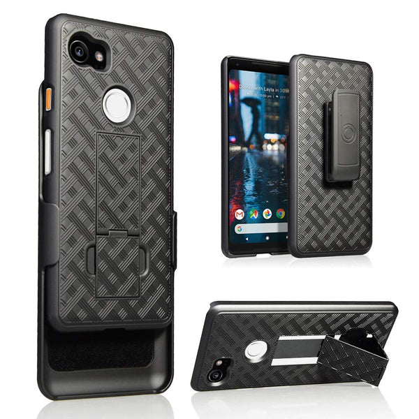 BELTRON Protective Case Swivel Belt Clip Holster Combo for Google Pixel 2 with Built-in Kickstan
