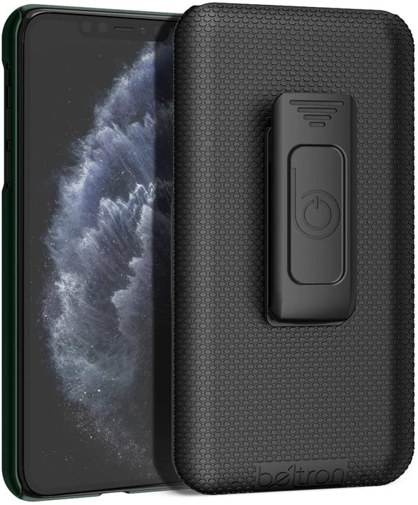 BELTRON Case & Holster Combo for iPhone 11 Pro Max, Rugged Shell & Holster with Built-in Kickstand comptible with Apple iPhone 11 Pro Max (2019) (Pacific Blue)