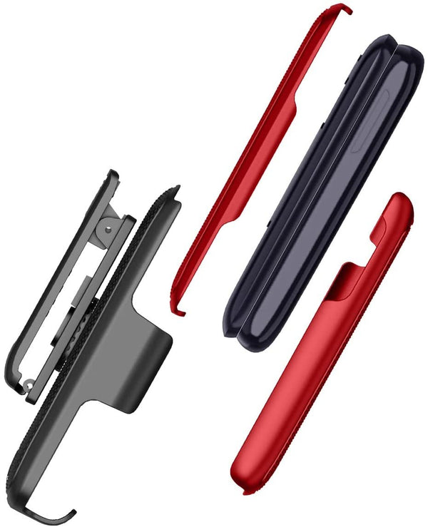 BELTRON Case with Belt Clip for Alcatel Go Flip 4 (T-Mobile, Metro PCS) / TCL Flip Pro Phone (Boost Mobile, US Cellular, Verizon) - Red