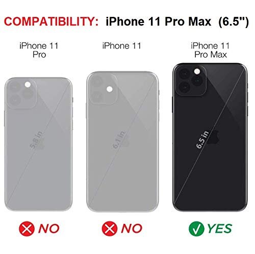 Case with Belt Clip for iPhone 11 Pro Max, Slim Full Body Protection Heavy Duty Hybrid Case & Rotating Belt Clip Holster with Built in Kickstand for iPhone 11 Pro Max 6.5" (Black)