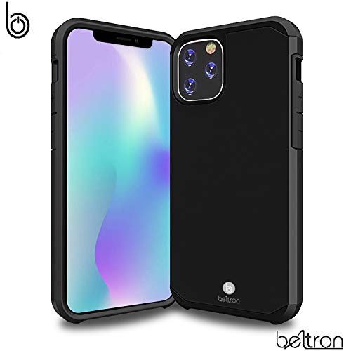 Case with Belt Clip for iPhone 11 Pro Max, Slim Full Body Protection Heavy Duty Hybrid Case & Rotating Belt Clip Holster with Built in Kickstand for iPhone 11 Pro Max 6.5" (Black)