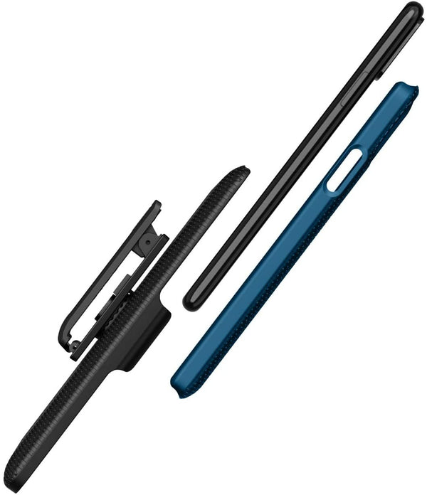 BELTRON Case & Holster Combo for iPhone 11 Pro Max, Rugged Shell & Holster with Built-in Kickstand comptible with Apple iPhone 11 Pro Max (2019) (Pacific Blue)
