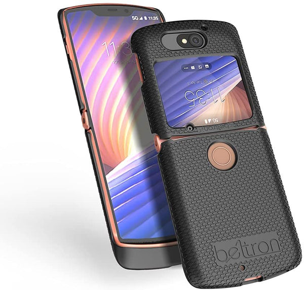 BELTRON Case for Motorola RAZR 5G Flip (AT&T / T-Mobile), Snap-On Protective Hard Shell Cover for RAZR 5G Flip Phone (2020) XT2071 (Black)