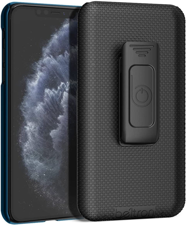BELTRON Case & Holster Combo for iPhone 11 Pro Max, Rugged Shell & Holster with Built-in Kickstand comptible with Apple iPhone 11 Pro Max (2019) (Pacific Blue)