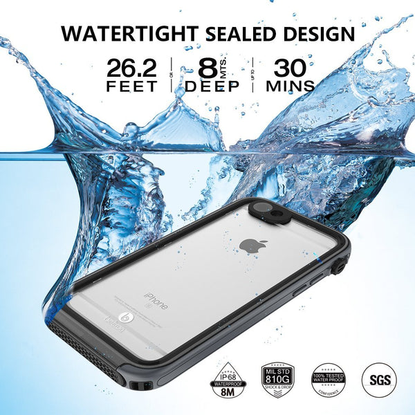 BELTRON aquaLife Waterproof, Shock & Drop Proof, Dirt Proof, Heavy Duty Case Compatible with: iPhone 6/6S (IP68 Rated, MIL-STD-810G Certified) Features: 360° Watertight Sealed Design