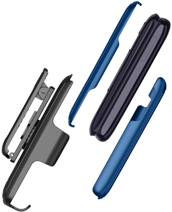 BELTRON Case with Belt Clip for Alcatel Go Flip 4 (T-Mobile, Metro PCS) / TCL Flip Pro Phone (Boost Mobile, US Cellular, Verizon) - Pacific Blue