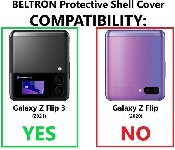 BELTRON Case for Galaxy Z Flip 3 5G, Thin Fit Tough Protective Hard Shell Cover Designed for Samsung Galaxy Z Flip3 5G (SM-F711 2021)