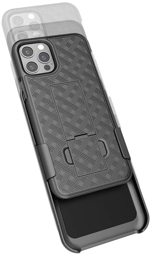 BELTRON Case with Belt Clip for iPhone 12, iPhone 12 Pro, Slim Fit Protective Shell & Swivel Belt Clip Holster Combo with Built-in Kickstand for iPhone 12, iPhone 12 Pro 6.1 (2020)
