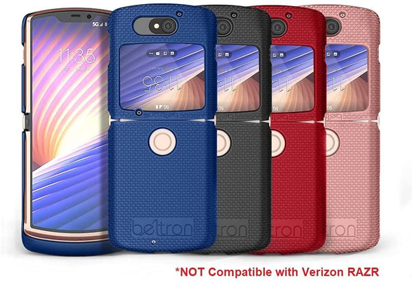 BELTRON Case for Motorola RAZR 5G Flip (AT&T / T-Mobile), Snap-On Protective Hard Shell Cover for RAZR 5G Flip Phone (2020) XT2071 (Blue)