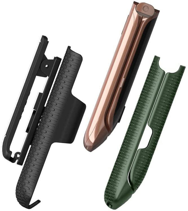BELTRON Case with Clip for Motorola RAZR 5G (AT&T / T-Mobile), Snap-On Protective Cover with Rotating Belt Holster Combo & Built in Kickstand for Motorola Moto RAZR 5G Flip Phone (2020) XT2071 - Green