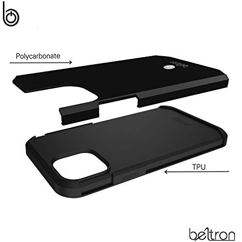 Case with Belt Clip for iPhone 11 Pro Max, Slim Full Body Protection Heavy Duty Hybrid Case & Rotating Belt Clip Holster with Built in Kickstand for iPhone 11 Pro Max 6.5" (Black)