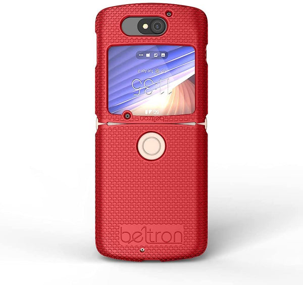 BELTRON Case for Motorola RAZR 5G Flip (AT&T / T-Mobile), Snap-On Protective Hard Shell Cover for RAZR 5G Flip Phone (2020) XT2071 (Red)