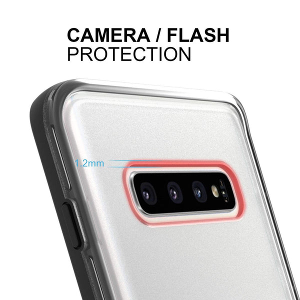 BELTRON Galaxy S10 Clear Case, Heavy Duty MIL-STD-810G Certified, Durable Case with Clear Back, Shock & Drop Proof, Dirt & Snow Resistant, Raised Bezels & Slim Profile, Retail Packaging & Warranty