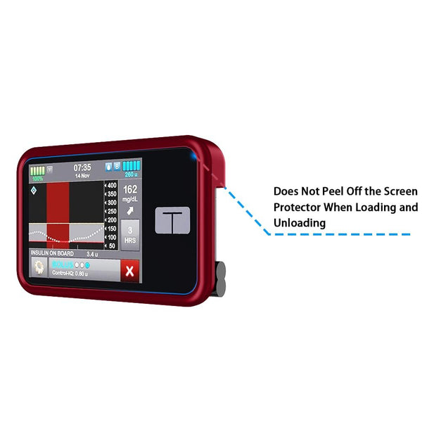 BELTRON Protective Case for Tandem t:Slim X2 Pump with Built-in Metal Belt Clip (Strong & Durable Case for Tandem Diabetes Care TSlim X2 Insulin Pump) - Red