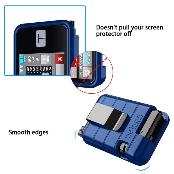 BELTRON Protective Case for Tandem t:Slim X2 Pump with Built-in Metal Belt Clip (Strong & Durable Case for Tandem Diabetes Care TSlim X2 Insulin Pump) - Red
