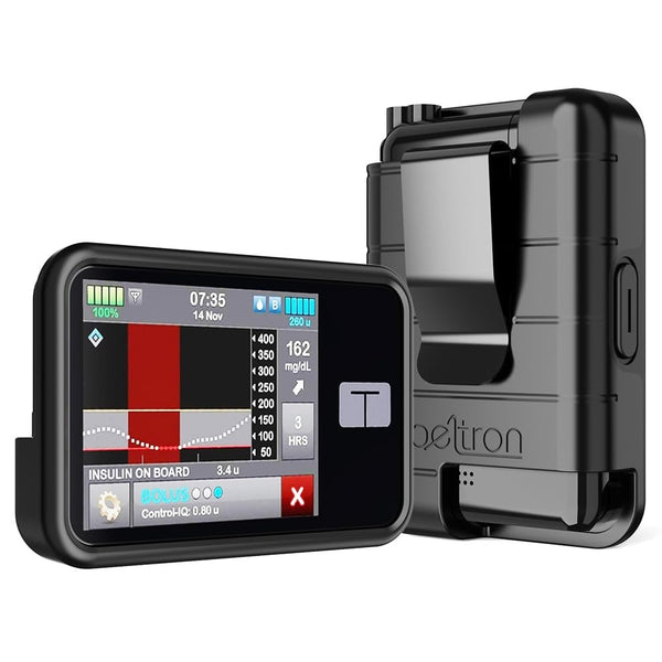 BELTRON Protective Case for Tandem t:Slim X2 Pump with Built-in Metal Belt Clip (Strong & Durable Case for Tandem Diabetes Care TSlim X2 Insulin Pump) - Red