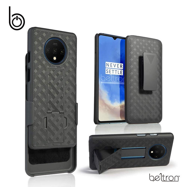 OnePlus 7T Case, BELTRON Slim Protective Case with Swivel Belt Clip Holster and Kickstand for T-Mobile OnePlus 7T