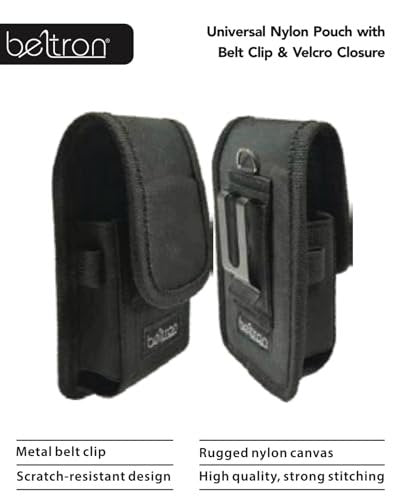 BELTRON Vertical Case for CAT S22 Flip Phone/Sonim XP3 Plus XP3900, Features: Heavy Duty Belt Loop, Metal Belt Clip & Dual Magnet Closure