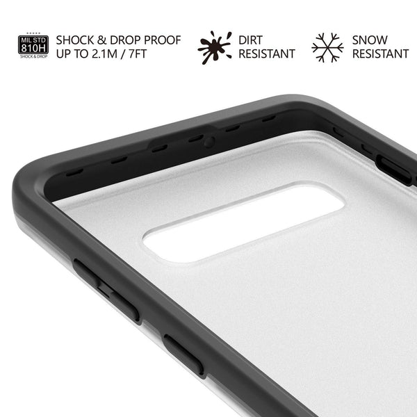 BELTRON Galaxy S10 Clear Case, Heavy Duty MIL-STD-810G Certified, Durable Case with Clear Back, Shock & Drop Proof, Dirt & Snow Resistant, Raised Bezels & Slim Profile, Retail Packaging & Warranty