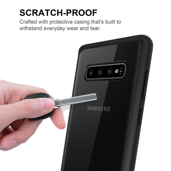BELTRON Ultra Thin Case with Clear Back Comptible with Samsung Galaxy S10 Plus G975 (Features: MIL-STD-810G Tested, Drop Proof, Shock Proof, Raised Bezels, Slim Profile)