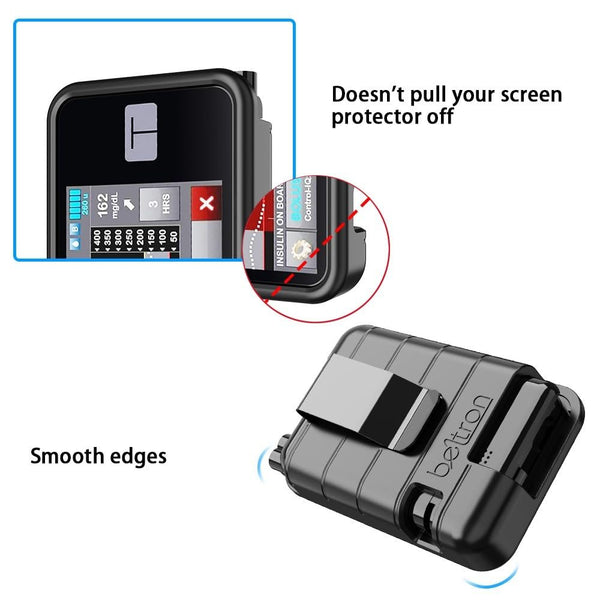 BELTRON Protective Case for Tandem t:Slim X2 Pump with Built-in Metal Belt Clip (Strong & Durable Case for Tandem Diabetes Care TSlim X2 Insulin Pump) - Red