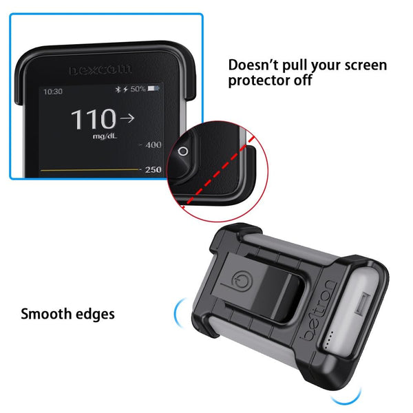 BELTRON Protective Case for Dexcom G7 Receiver with Built-in Metal Belt Clip (Strong & Durable Case Designed to Protect Dexcom G7 Receiver/Display Device)
