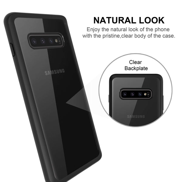 BELTRON Ultra Thin Case with Clear Back Comptible with Samsung Galaxy S10 Plus G975 (Features: MIL-STD-810G Tested, Drop Proof, Shock Proof, Raised Bezels, Slim Profile)