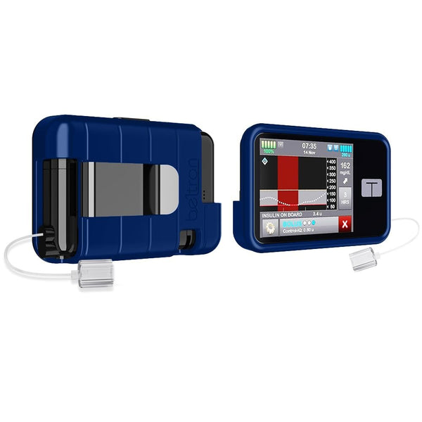 BELTRON Protective Case for Tandem t:Slim X2 Pump with Built-in Metal Belt Clip (Strong & Durable Case for Tandem Diabetes Care TSlim X2 Insulin Pump) - Red
