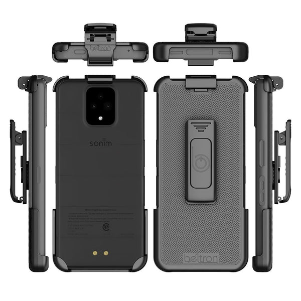 BELTRON Holster for Sonim XP Pro 5G, Heavy Duty Belt Clip Holder (AT&T FirstNet T-Mobile Verizon Sonim X800) Features: Secure Fit, Quick Release Latch, Durable Rotating Belt Clip