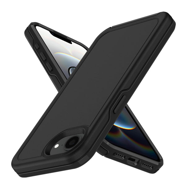 BELTRON Case with Belt Clip for iPhone 16, Industrial Strength, Military-Grade Protection, Hybrid Case Compatible with Magsafe (Jet Black)