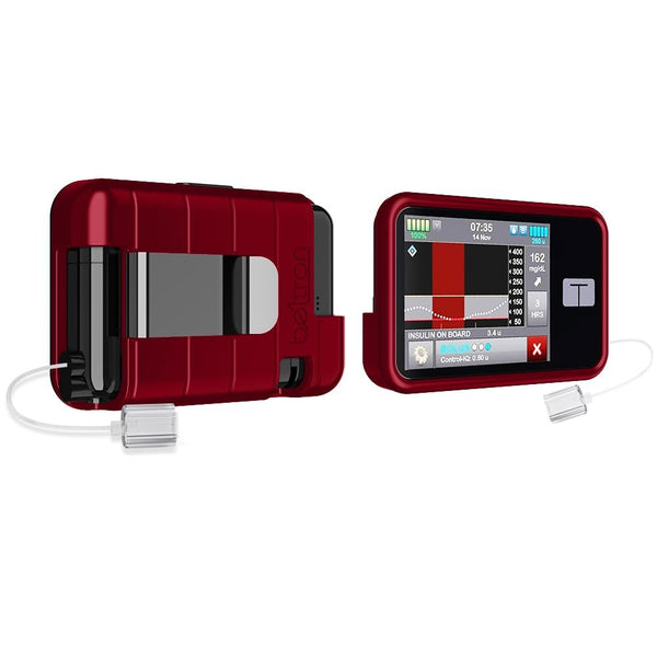 BELTRON Protective Case for Tandem t:Slim X2 Pump with Built-in Metal Belt Clip (Strong & Durable Case for Tandem Diabetes Care TSlim X2 Insulin Pump) - Red