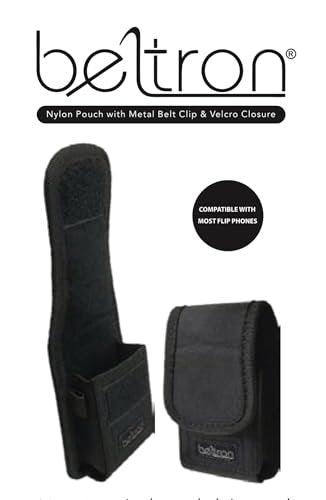 BELTRON Vertical Case for CAT S22 Flip Phone/Sonim XP3 Plus XP3900, Features: Heavy Duty Belt Loop, Metal Belt Clip & Dual Magnet Closure