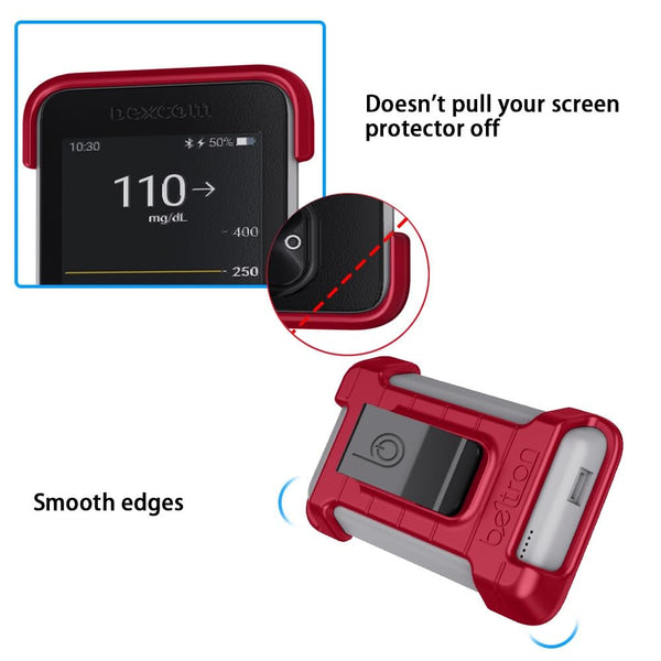 BELTRON Protective Case for Dexcom G7 Receiver with Built-in Metal Belt Clip (Strong & Durable Case Designed to Protect Dexcom G7 Receiver/Display Device)