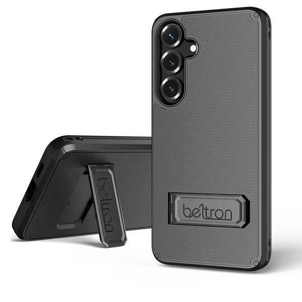 Case with Belt Clip for Samsung Galaxy S24/S25, BELTRON Slim Protective Dual-Layer Full Body Grip Case & Swivel Belt Holster with Kickstand/Card Holder