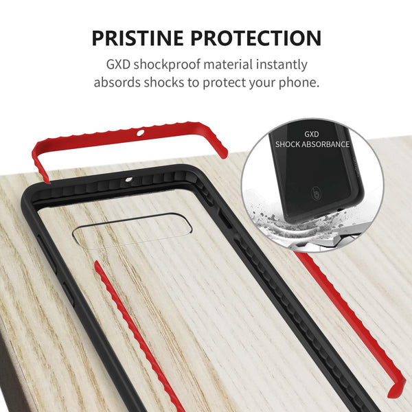 BELTRON Ultra Thin Case with Clear Back Comptible with Samsung Galaxy S10 Plus G975 (Features: MIL-STD-810G Tested, Drop Proof, Shock Proof, Raised Bezels, Slim Profile)