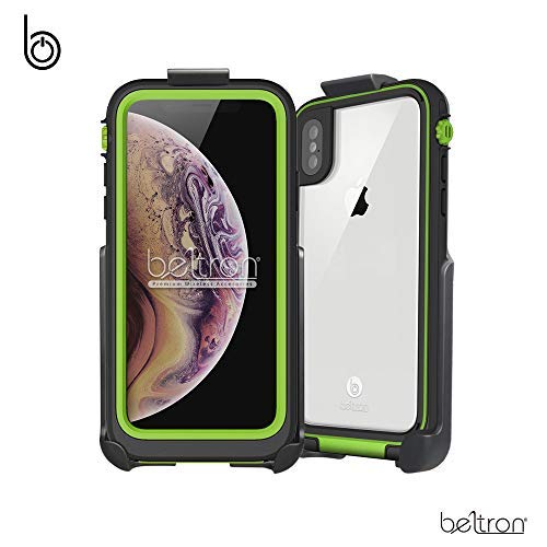 Belt Clip Holster for The BELTRON aquaLife M1 Waterproof Case - iPhone X/iPhone Xs (case not Included) - Features: Secure Fit, Quick Release Latch, Durable Rotating Belt Clip & Built-in Kickstand