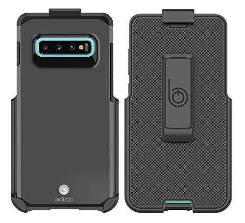 BELTRON S10 Plus Case with Belt Clip, Slim Full Protection Heavy Duty & Rotating Belt Clip Holster with Built in Kickstand for Samsung Galaxy S10 Plus G975 (Gunmetal Grey)