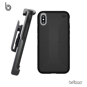 BELTRON Belt Clip Holster for Speck Presidio Grip Case - Apple iPhone X/iPhone Xs (case not Included) with Built-in Kickstand