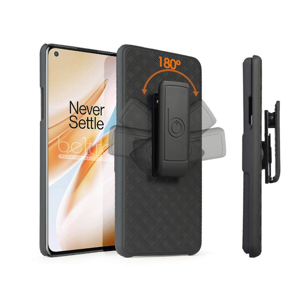 BELTRON Slim Protective Case for OnePlus 8 2020 (T-Mobile) with Swivel Belt Clip Holster and Kickstand (NOT Compatible with Verizon Version)