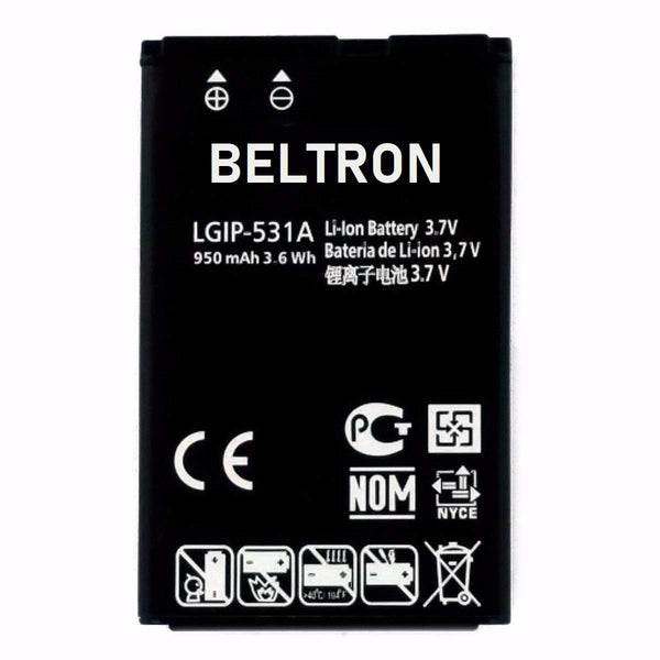 BELTRON LGIP-531A SBPL0090501 / SBPL0090503 Replacement Battery for Envoy 2 UN160, Envoy 3 UN170, Saber UN200, 237C, 440G, 500G, T-Mobile B450, Cricket B460, AT&T B470, KU250