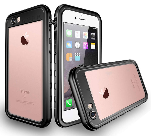 aquaLife iPhone 6,iPhone 6S, Plus Slim Waterproof, Shock & Drop Proof, Dirt & Snow Proof Underwater Diving Case - Fully Sealed w/Built-in Screen Protector (Black)