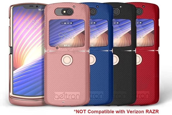 BELTRON Case for Motorola RAZR 5G Flip (AT&T / T-Mobile), Snap-On Protective Hard Shell Cover for RAZR 5G Flip Phone (2020) XT2071 (Rose)