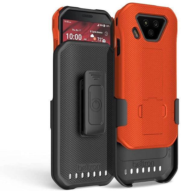 BELTRON DuraForce Ultra 5G UW Case with Clip, Heavy Duty Case with Swivel Belt Clip for Kyocera DuraForce Ultra 5G E7110 (Verizon) Features: Secure Fit & Built-in Kickstand